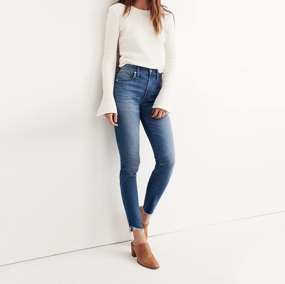 Madewell 10" high rise skinny jeans